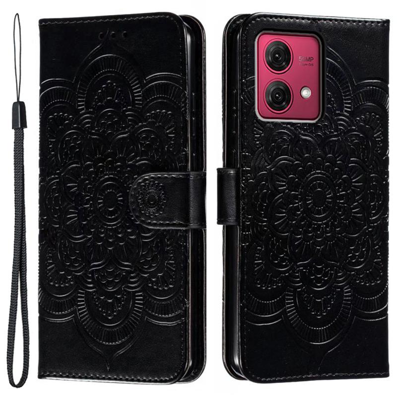 For Motorola Moto G84 5G Case PU Leather Mandala Imprinted Design Wallet Phone Cover
