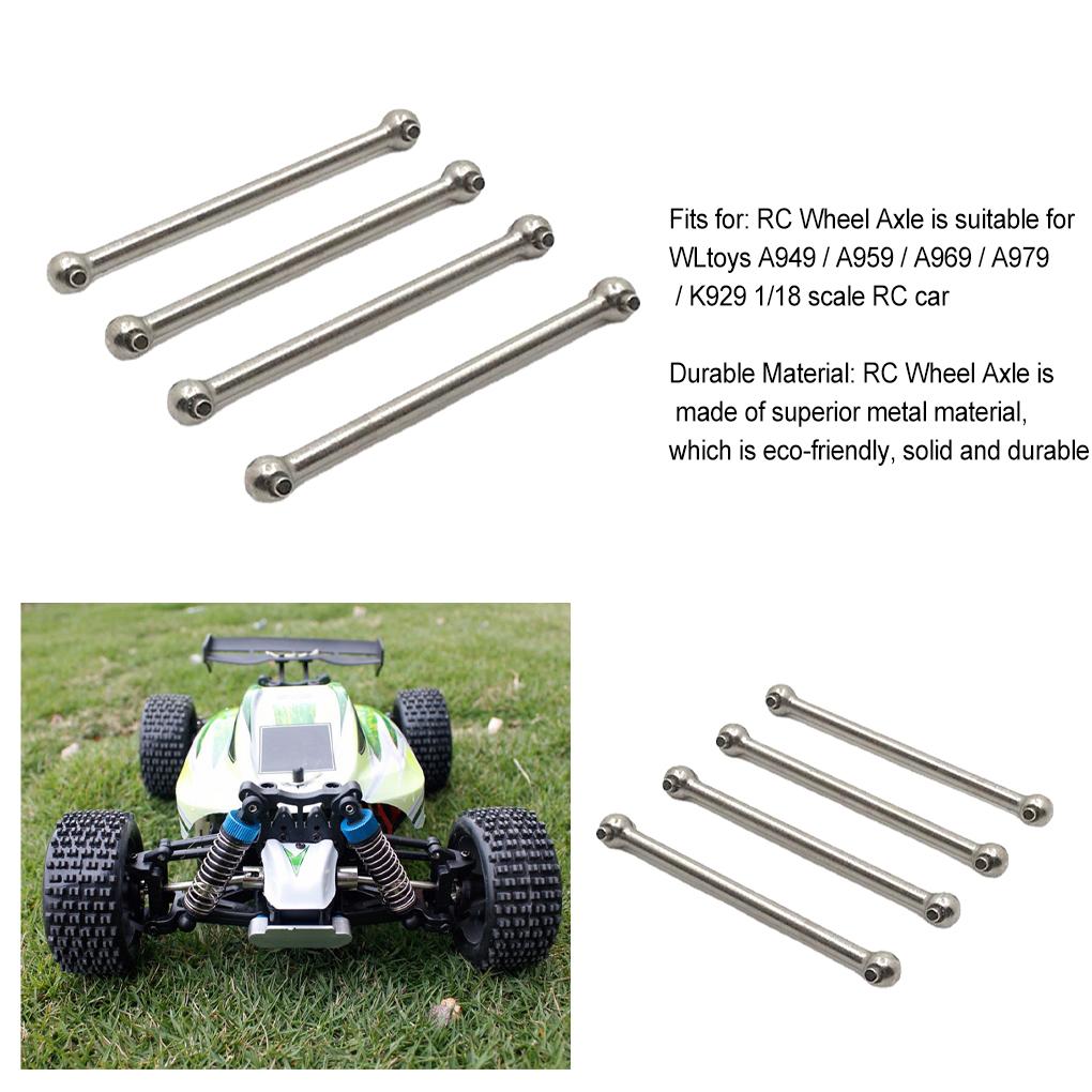 4x Metal RC Car Dog Bone Drive Shafts Repair Part For 1/18 A949 Driveshaft Repair Part