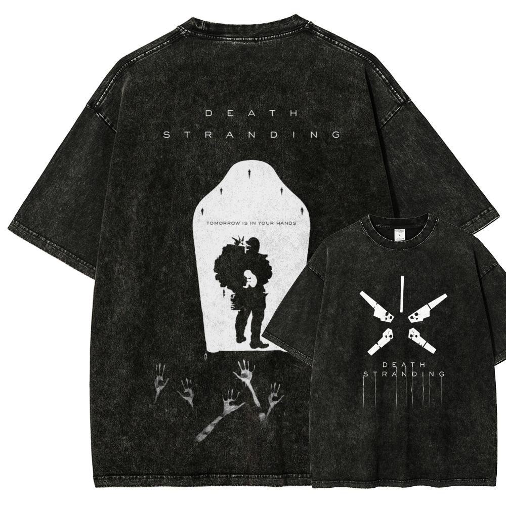 Death Stranding Anime Lover Washed Tshirt Year round clothing personality Clothes Plus Size Unisex NewModel Couples Classic S