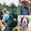 Aluminum Water Canteen Cup Stove Pouch Set Portable Military Canteen with Cup for Camping Survival  Hiking Backpacking