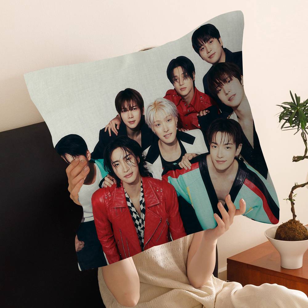 Boy Group A-ATEEZ-Z Pillow Cover Design Cushion Cover Decor Holiday Decorati
