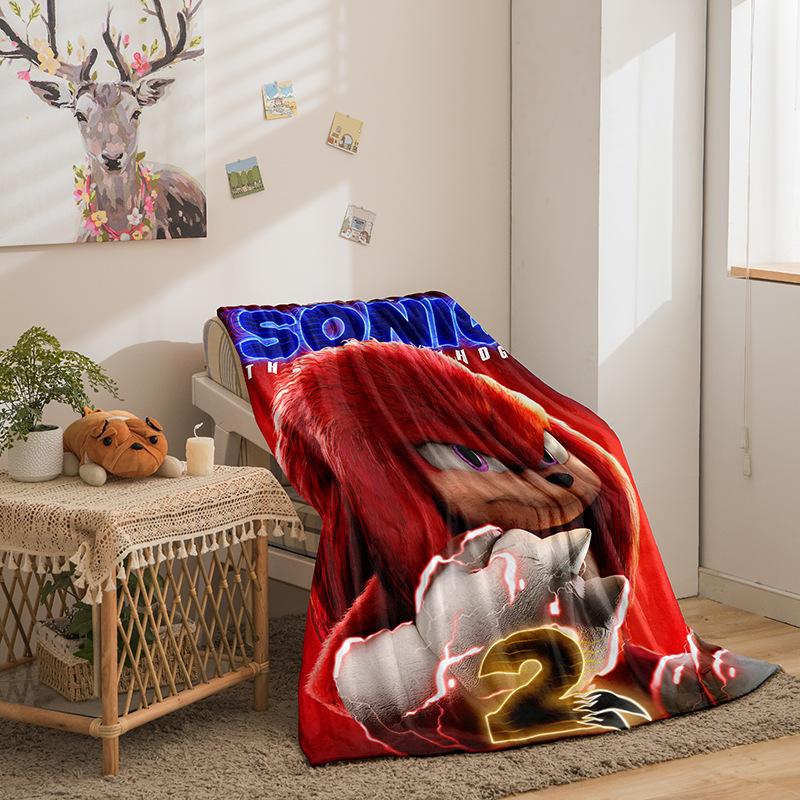 Cartoon Sonic series double-sided flannel 2D digital printing blanket blanket