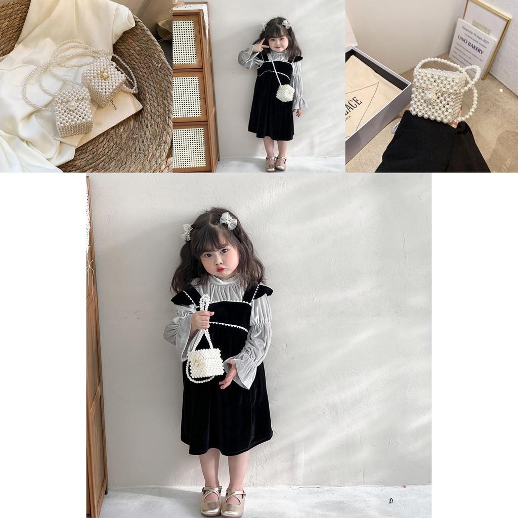 Adorable And Fashionable Kids Crossbody Bag With Charming Pearl Accents