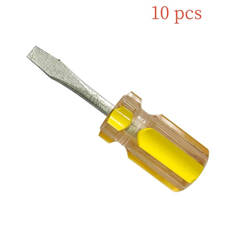 Mini Dual-purpose Small Screwdriver Dual-purpose Matching Cross Shaped Radish Head Short Fat Single Use Transparent Screwdriver