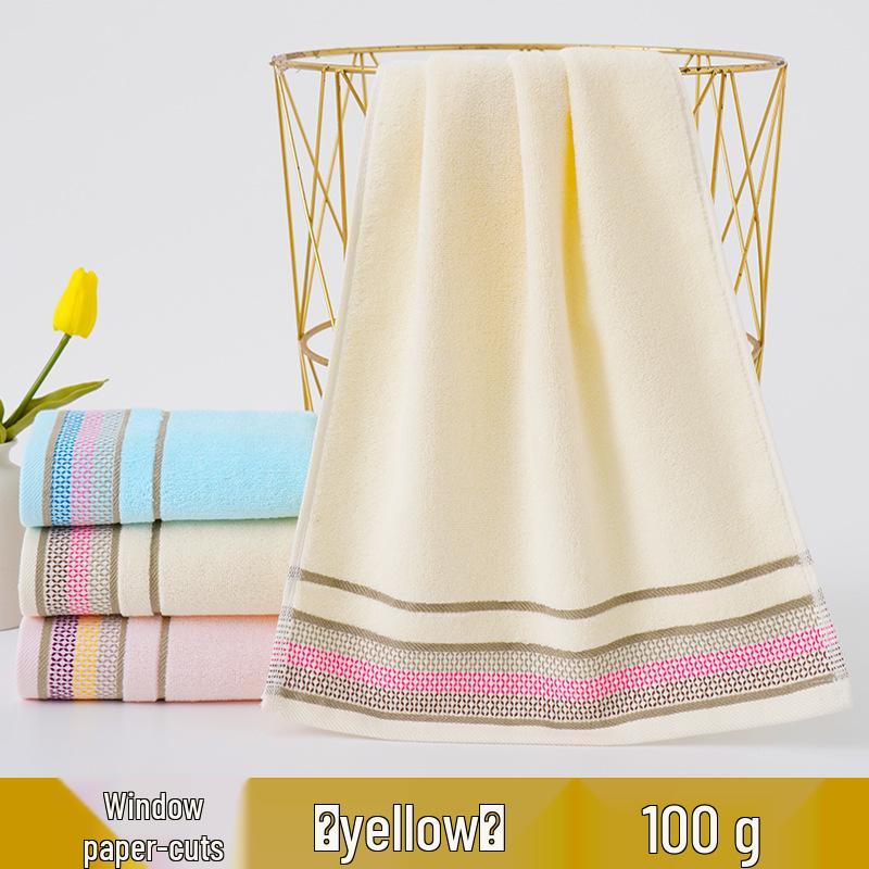 Thick Absorbent Pure Cotton Face Towel with Embroidered Logo for Adults