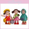 Neighbor My Totoro Anime Character Raincoat Holding Kettle Girl Ornament Model