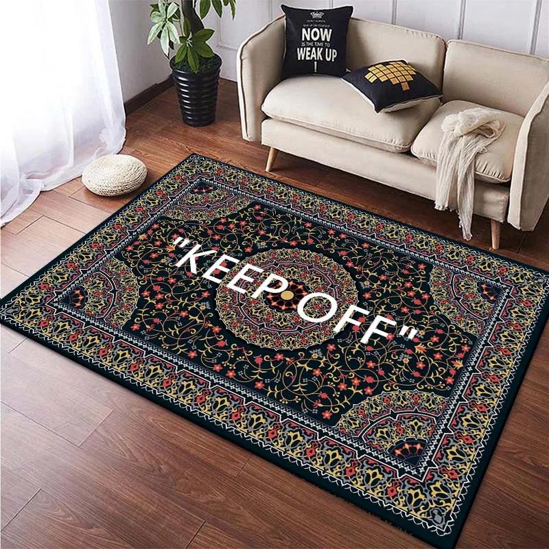 “keep Off' Carpet Luxury Decor Rugs Living Room Home Leisure Area Anti-slip Rug Bedside Soft Foot Mats Indoor Extrance Doormat