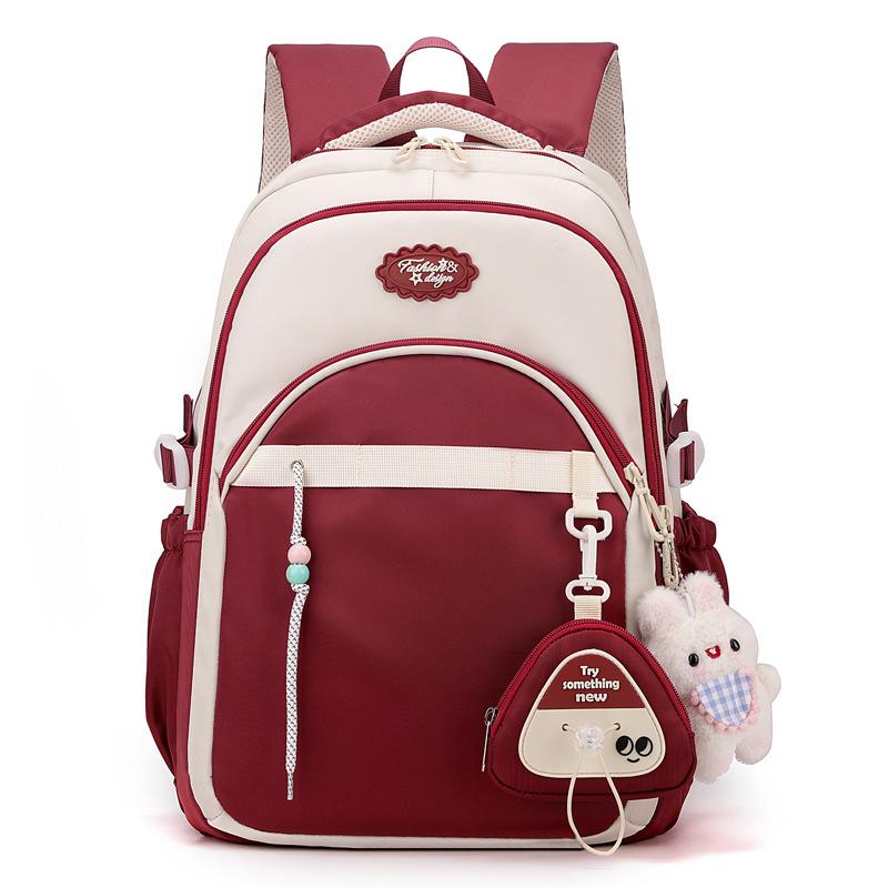Winter New Cute Large-capacity Primary School Schoolbag for Girls In Grades 3-6, Junior High School Burden Reduction Ridge Backpack