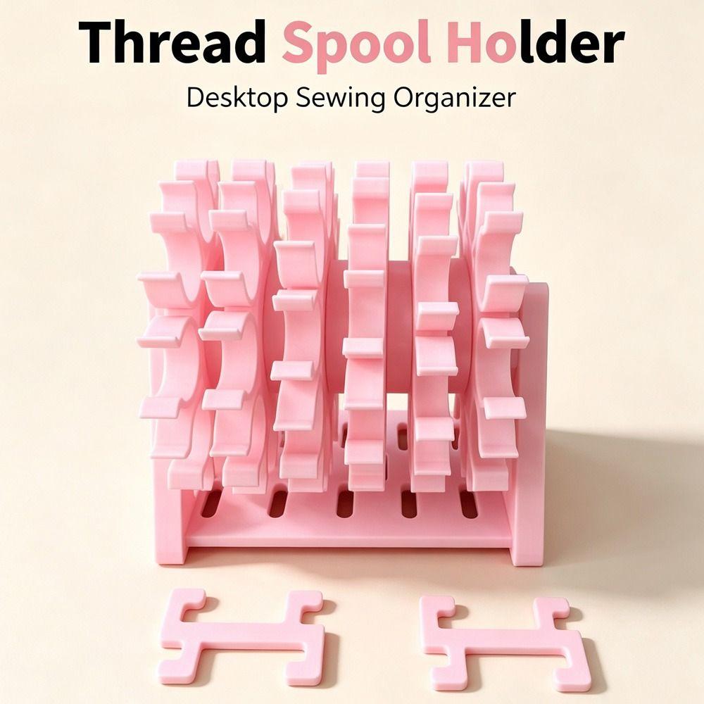 Rotating Structure Bobbin Organizer Multi-Spindle Sewing Bobbin Rack Craft Room Organization
