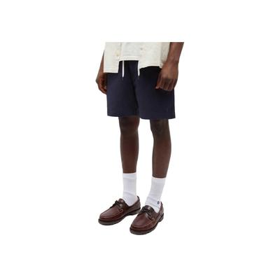 Polo SS22 Cor Sólida Cintura Elástica Deck Calças Retas Shorts Masculinos Azul Escuro 710644995-023