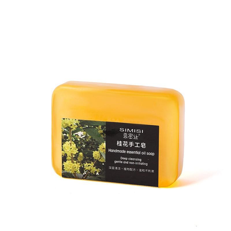 Handmade Flower Scented Soap with Rose, Jasmine, Osmanthus and Lavender 80G for Cleaning and Moisturizing