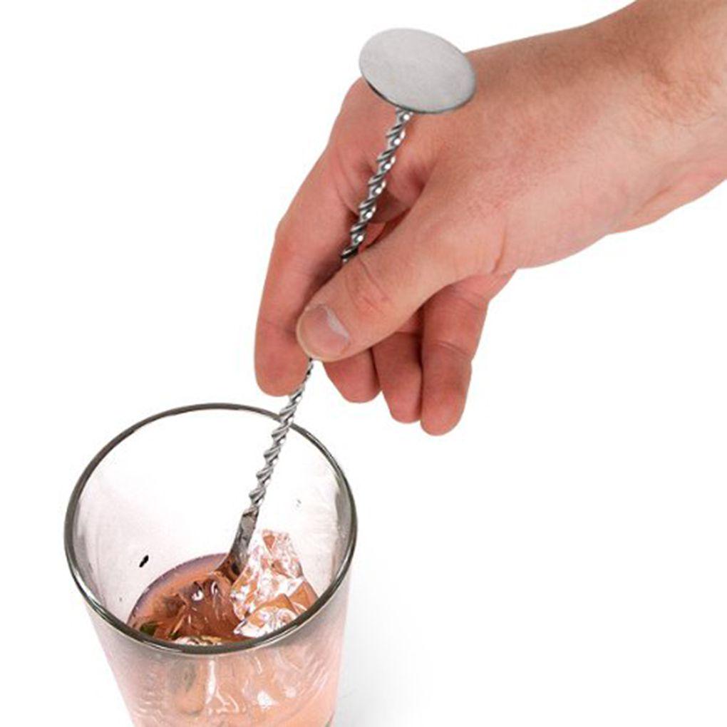 Drink Shaker Handily Gripped Mixing Spoon Pub Supplies Restaurants Cocktail Muddler Exquisite Stainless Steel Drinking Stirrer