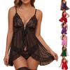 Women's Sexy Lingerie Sleep Dress Set with Thong for Nightwear