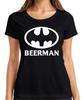 Beerman Bier Superheld Logo Party Geschenk Bierliebhaber Retro Damen T-Shirt