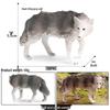 Children's Cognitive Solid Wolf Ornament - Realistic Tilting Head White & Gray Wolf Toy Model