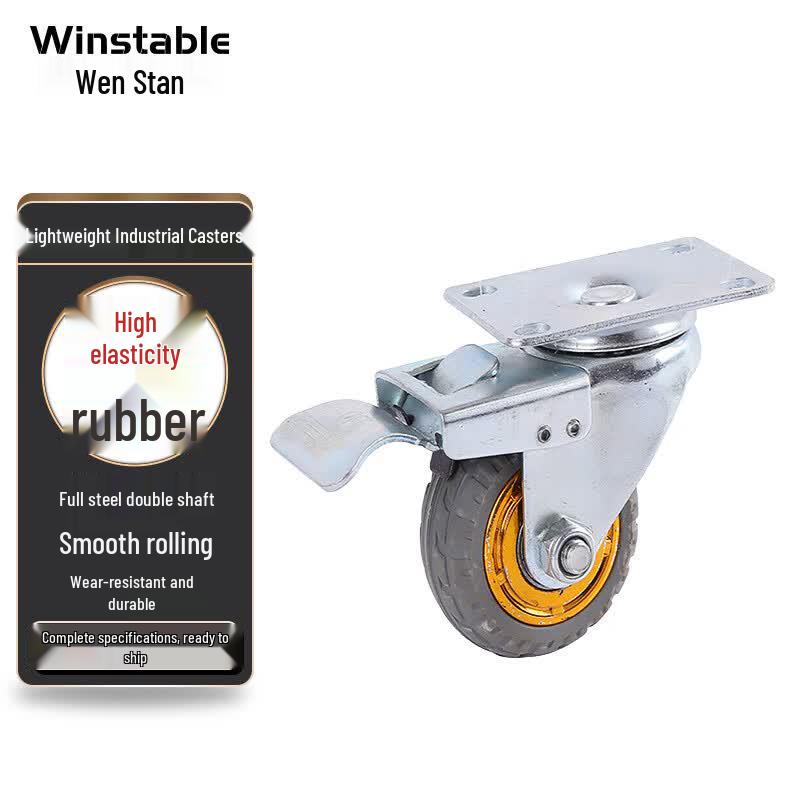 Winstein WWK075 4-inch Lightweight Rubber Caster