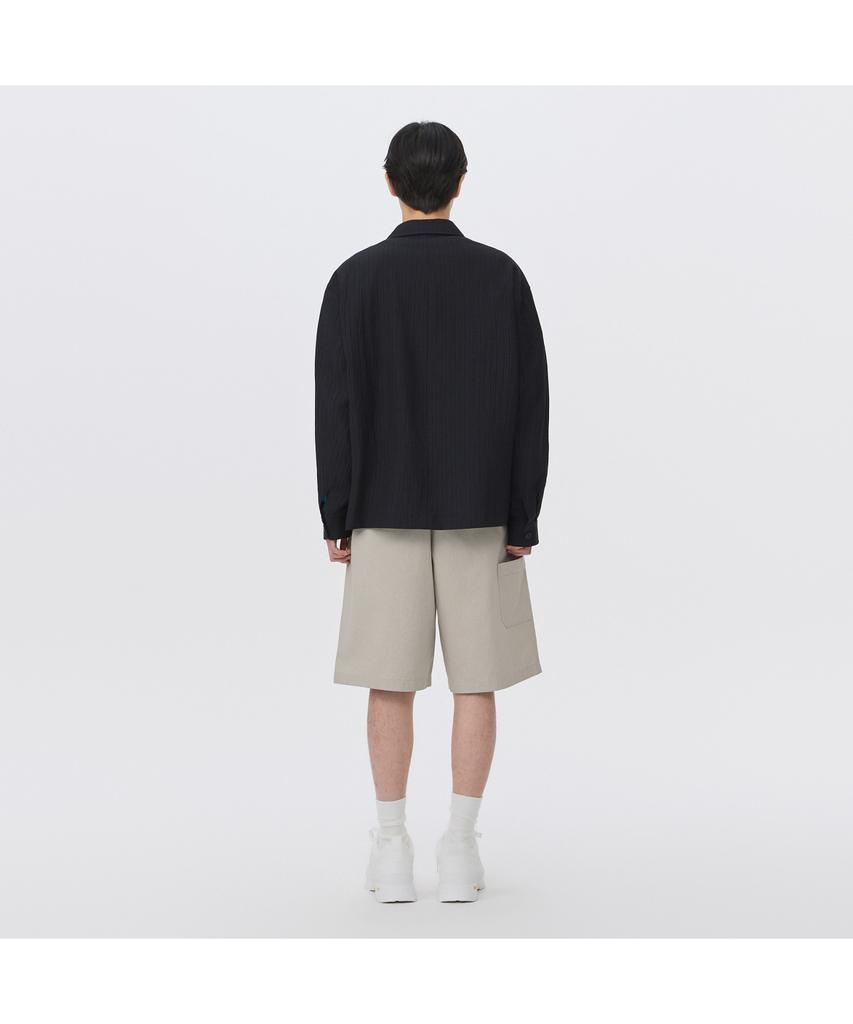 Keoseuuteommellou Gray Cotton Drawstring Shorts Cwpam26362Gyl