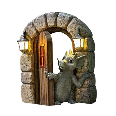 Dinosaurierfigur Resinmaterial Lebendiger Niedlicher Stil Kompakt Attraktiv Dekorative Dinosaurierkunststatue
