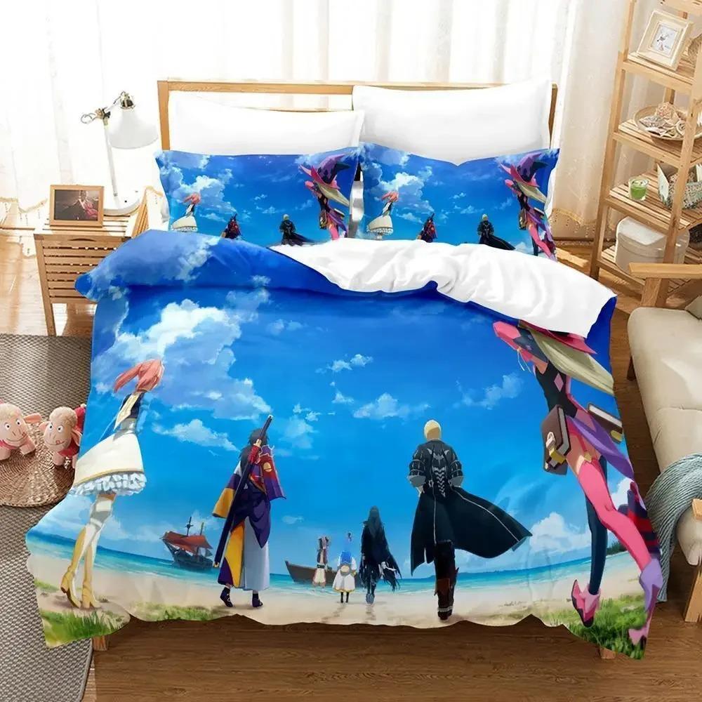 Comfortable Anime Print Duvet Cover Set With Duvet Cover And Pillowcases Single Twin Full Queen King Sizes For Adults And Kids