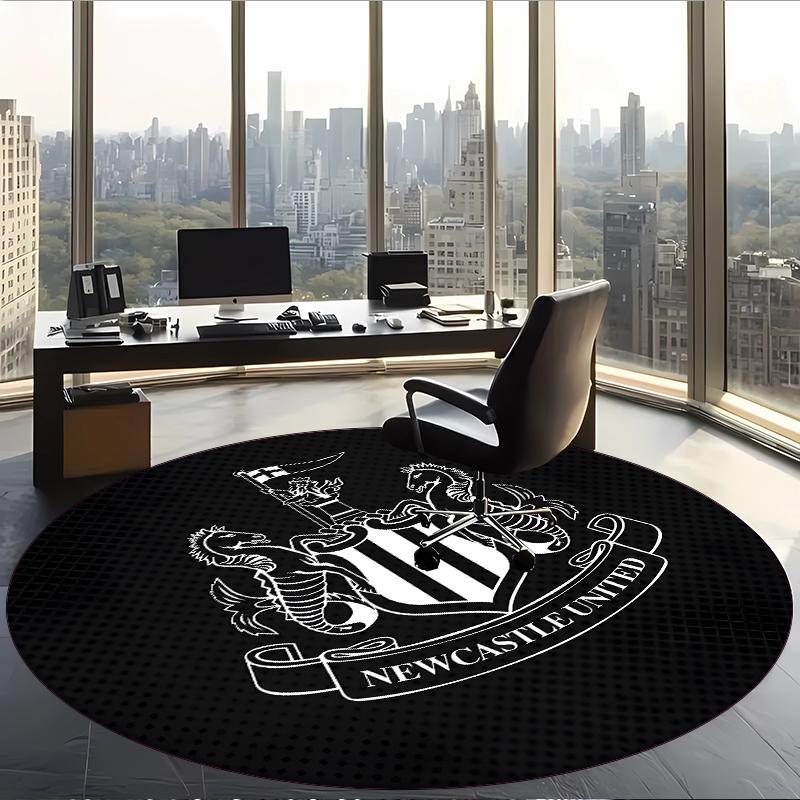 Newcastle Unite (19) Tapis de Bureau Rond Tapis de Sol Décoratif pour Bureau Chambre Salon et Espace Maison