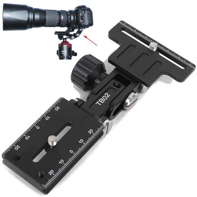 iShoot Metal Camera Quick Release Plate with Retractable Telephoto Zoom Lens Bracket Holder, Foldable Long Focus Lens Support Stand, Bayonet Protector