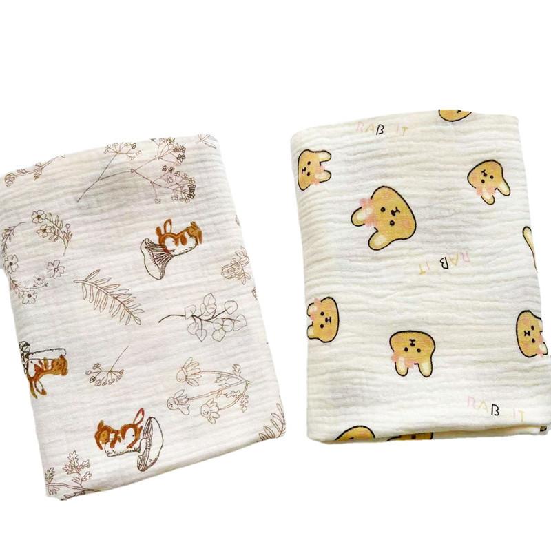 2-lagige Baumwollgaze Entbindungsraumtasche Einzelne Neugeborenen-Babytasche Dünne Decke für Neugeborene Sommer-Baby-Kinderwagen-Decke Handtuch