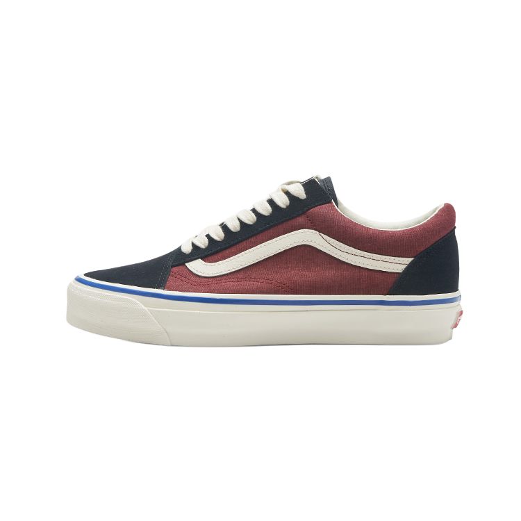 Vans Old Skool Series Comfortable Versatile Low-Top Skate Shoes Men Sneakers Red Black VN000CY2MDB