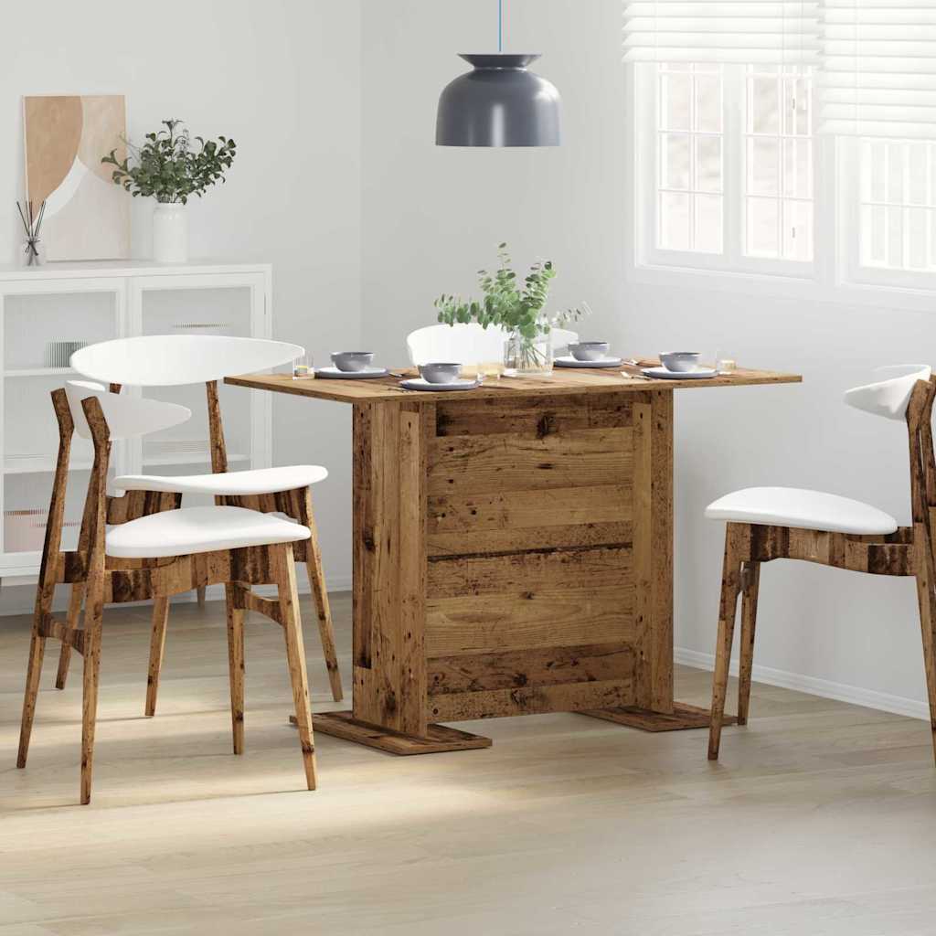 Dining Table Reclaimed Wood Look 110 x 60 x 75 cm Wood Based Material