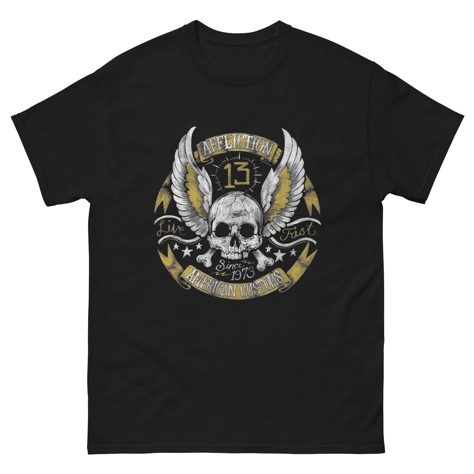 XTREM Skull Wings T-Shirt Affliction Style Biker Tattoo Graphic Tee M