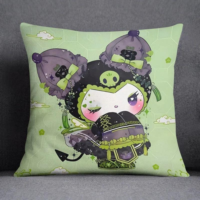 Cartoon Sanrio Pillow Cover Hello Kitty Kulomi Living Room Sofa Cushion Cover Bedroom Home Decoration Child Room Decoration