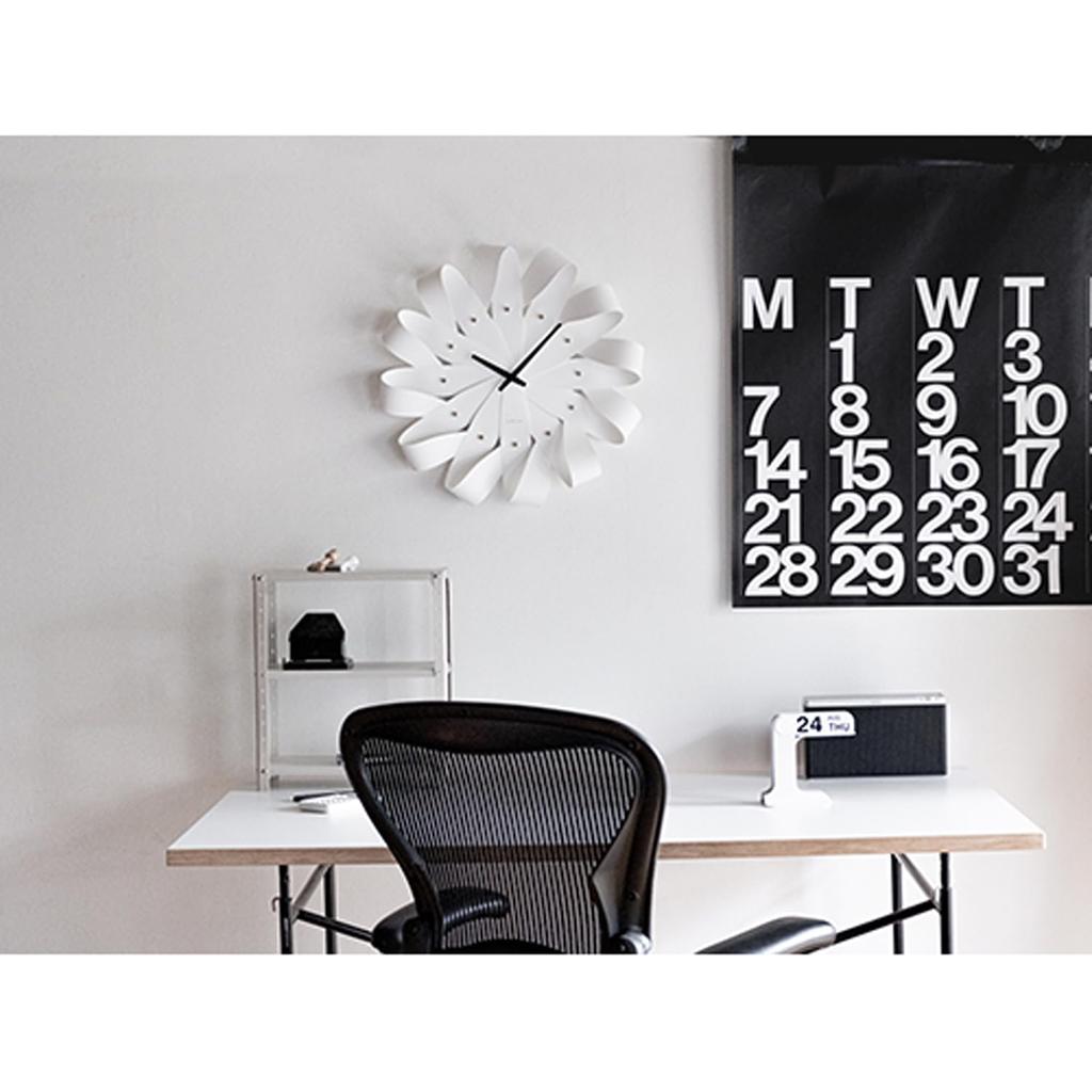 El Commune Wall Clock Kazaguruma White NXT-J019