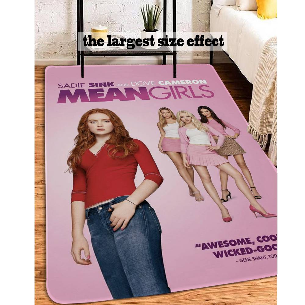 M-Mean Girls B-Burn Book Floor Mat INS Style Soft Bedroom Floor House Laundry Room Mat Anti-skid Household Carpets