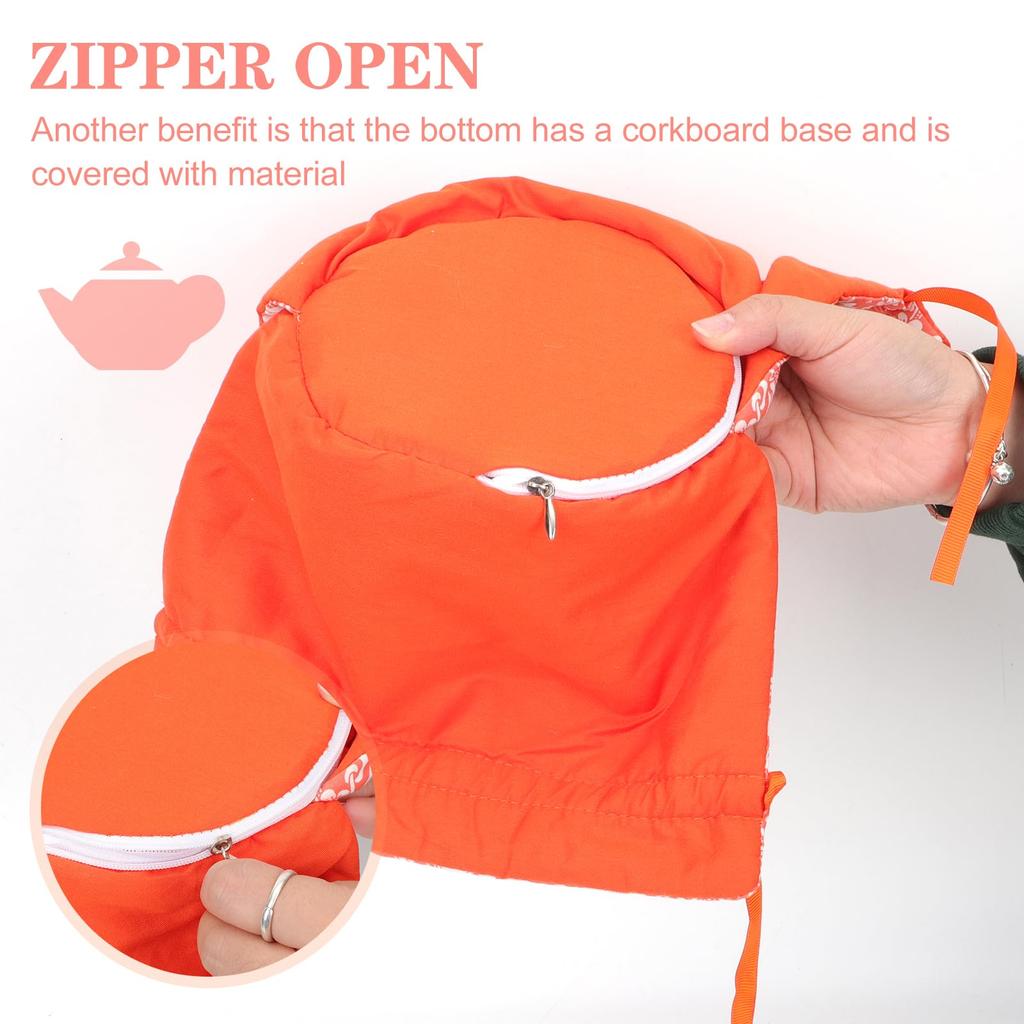 LIFKOME Teapot Cover, Stylish Nordic Tea Cozy with Large Floral Design, Insulated, Keeps Tea, Coffee, and Tea Hot or Cold, Dust Cover, Kettle Cover