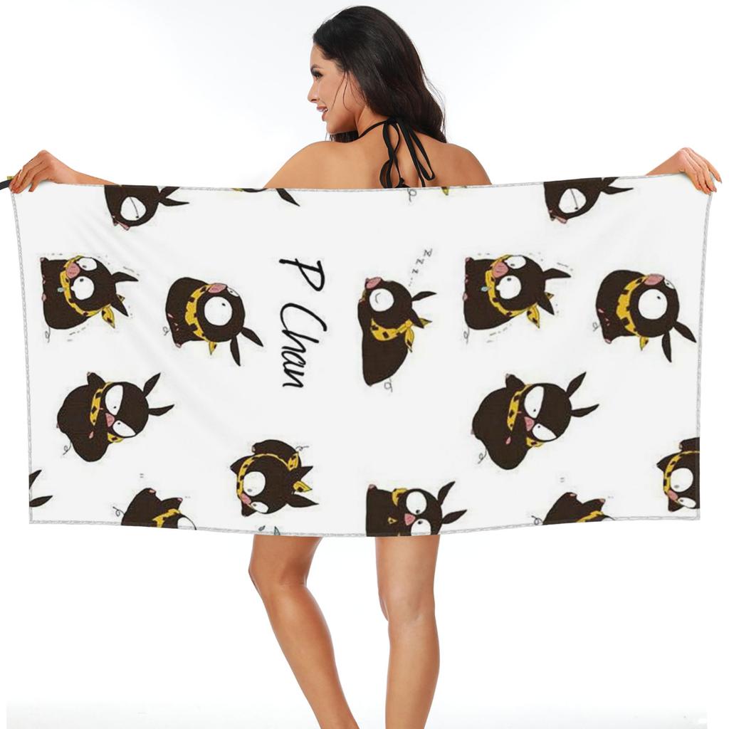 Ranma 1/2 Saotome Pig Girls P Chan Beach Towel Soft Microfiber Quick Dry Absorbent Quick Towels For Pool