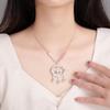 KT cat auspicious cloud lock bell necklace niche design safety lock Hello Kitty necklace sweet gift for girlfriend