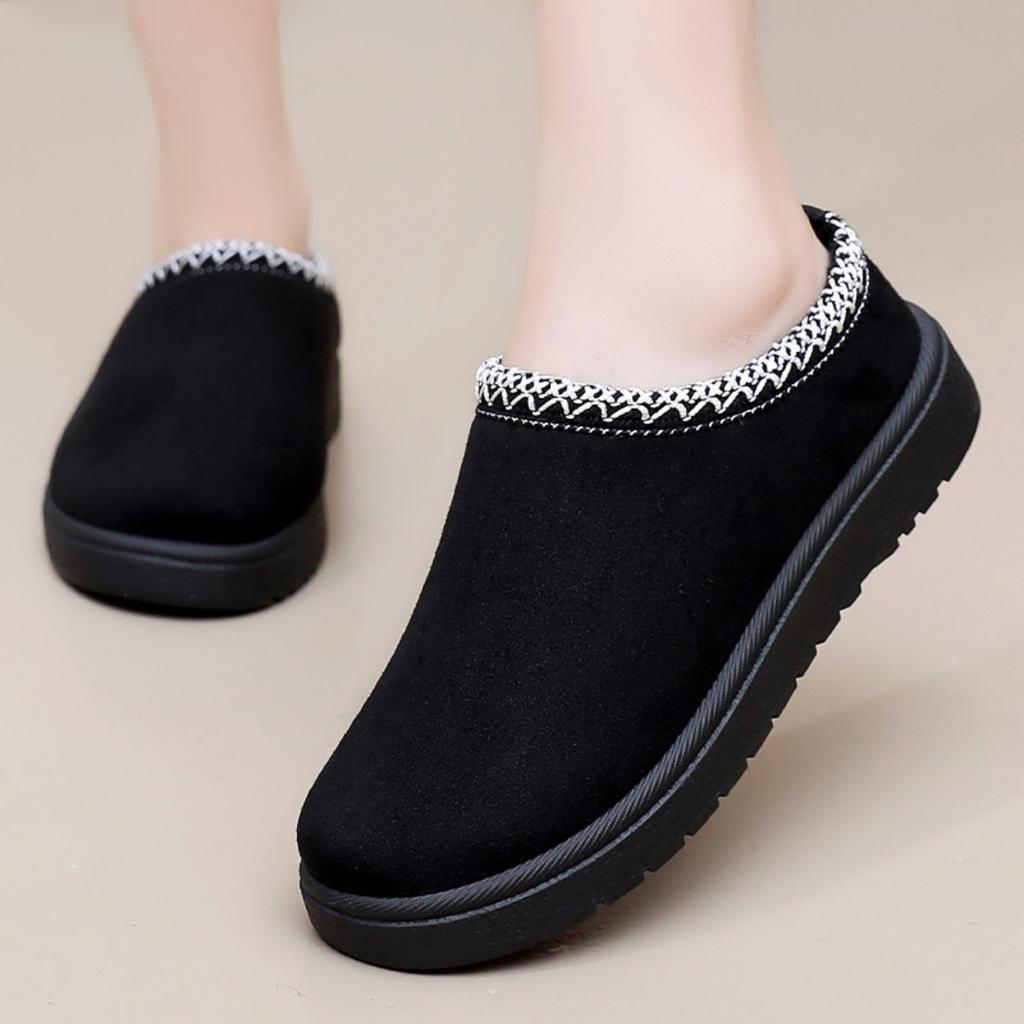 Snow Boots for Women Cross-border Plush Thick Cotton Boots for Women, Short Boots with Soft Soles, Comfortable Home Cotton Slippers