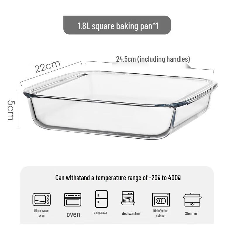 Cilock High Borosilicate Glass Baking & Roasting Dish