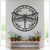 Large Metal Dragonfly Wall Art, Intricate Garden Sculpture, Nature Insect Decor for Outdoor, Big Hanging Sign, Gift for Nature Lover
