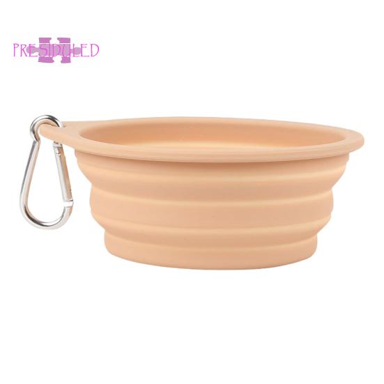 Bol pentru animale de companie de 600 ml, convenabil, pliabil din silicon, portabil, ușor de curățat - bol pentru hrană pentru pisici și câini