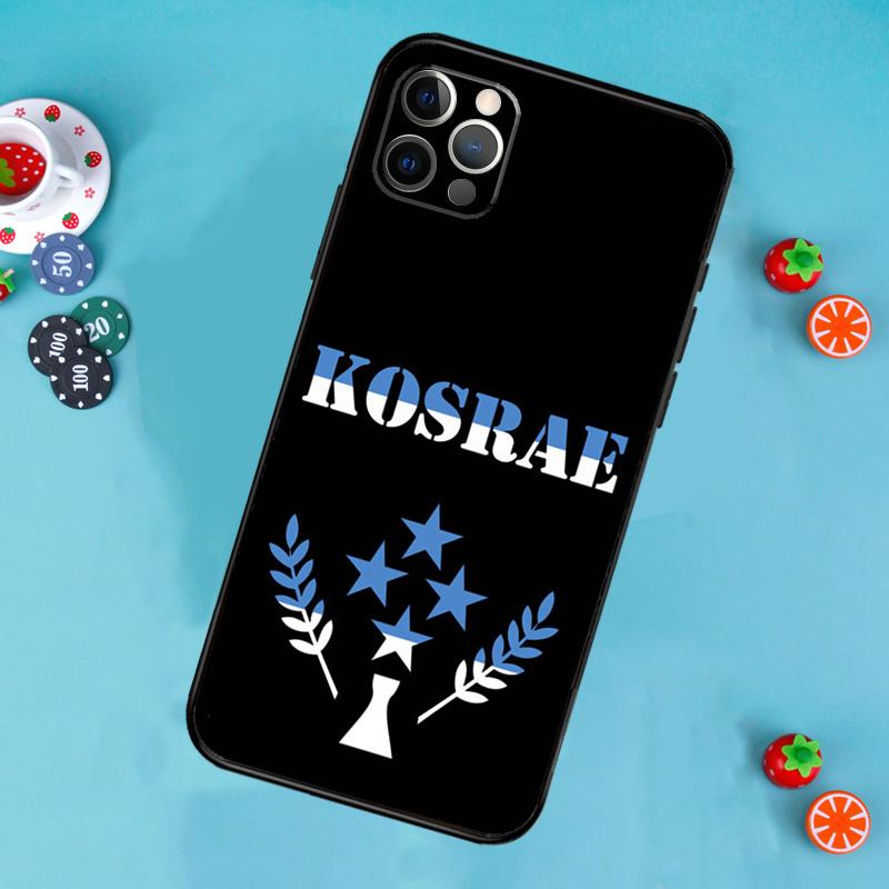 Kosrae Flag Phone Case For iPhone 17 Air 16 15 14 13 12 11 Pro Max 12 13 mini 15 16 Plus 16e Cover Funda