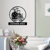 Customizable Candy Skull Metal Sign Personalized Name Wall Decor Indoor Outdoor Valentine Halloween Christmas Gift