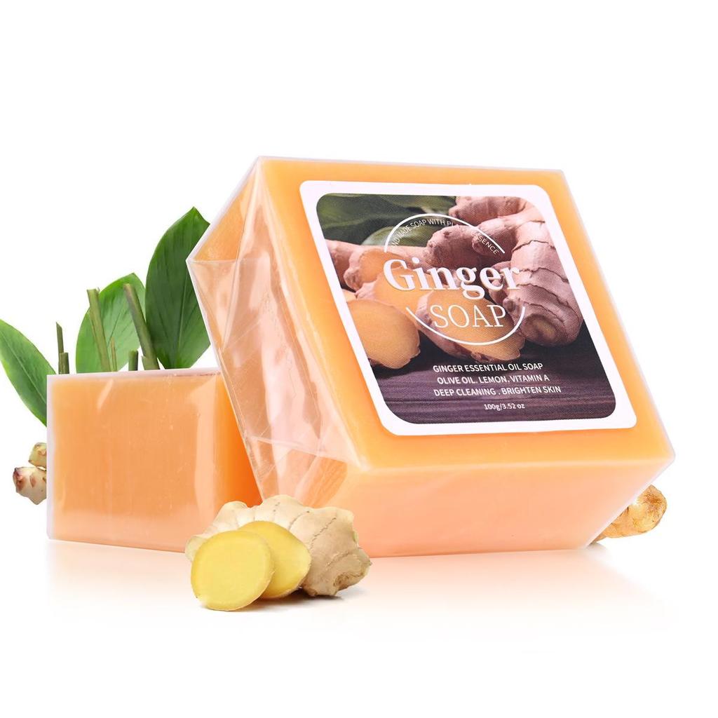 Handmade Turmeric Bamboo Charcoal Soap with Aloe, Papaya, Goat Milk, Sea Salt & Essential Oils