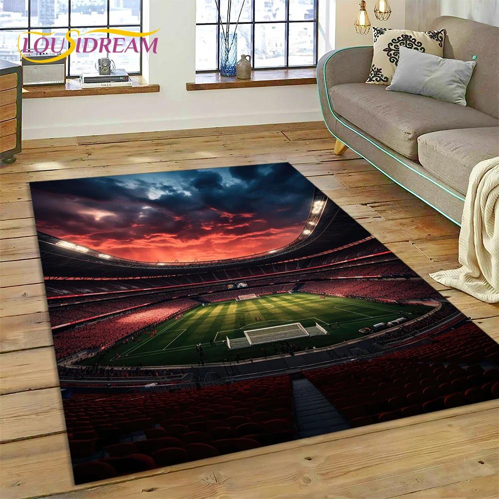 Soccer Football Field Rug Carpet for Living Room Bedroom Home Decor,Floor Mat Non-slip Decoration for Sofa Kitchen Doormat Gifts