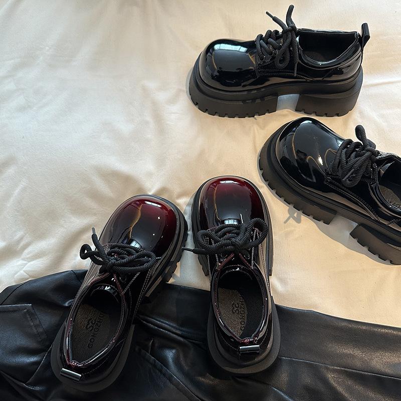 British Style Platform Wenzhou Small Leather Shoes Women's 2025 New Small Height-increasing Loafers Sweet and Cool Big Head Shoes