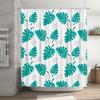 Bright Green Monstera Leaves Shower Curtain Perfect Addition for Your Bathroom Decor Easy Installation, Machine Washable Fabric,