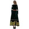 Halloween Costume Medieval Court Style, Retro Dark Green Dress Brave Legend Merida Cosplay