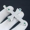 Grön Onyx Ädelsten Hänge Grön Onyx Naturlig Ädelsten Handgjord 925 Sterling Silver Kors Hänge För Gåvor Hänge För Hennes, Dam Smycken