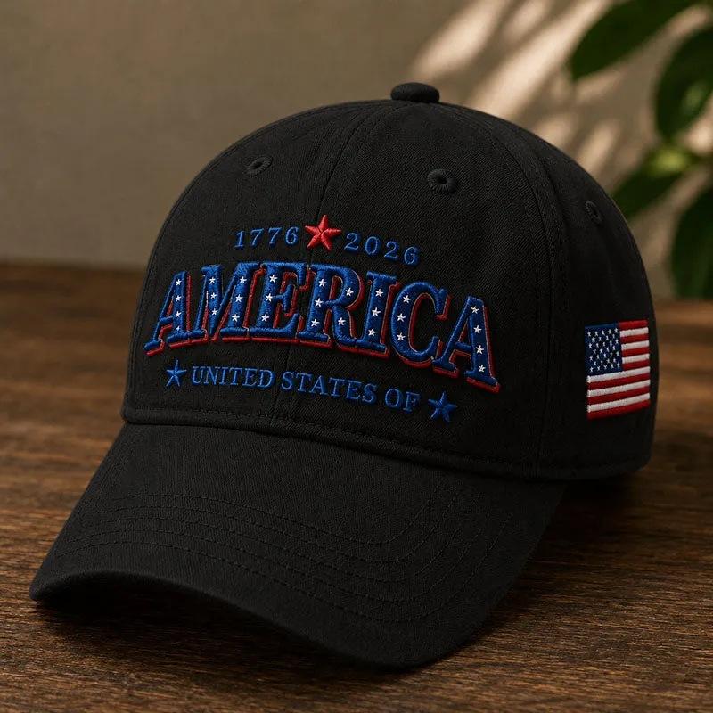 AMERICA USA - Memorial Printed Hat Men's Old Soft Top Baseball Cap Duck Tongue