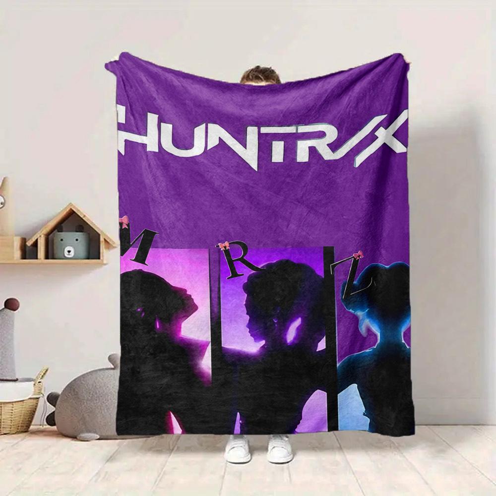 1pc K Pop Demon Hunters Flannel Blanket, Soft Skin Friendly with Digital Printing, Various Sizes Available for Family, Friends, Birthday