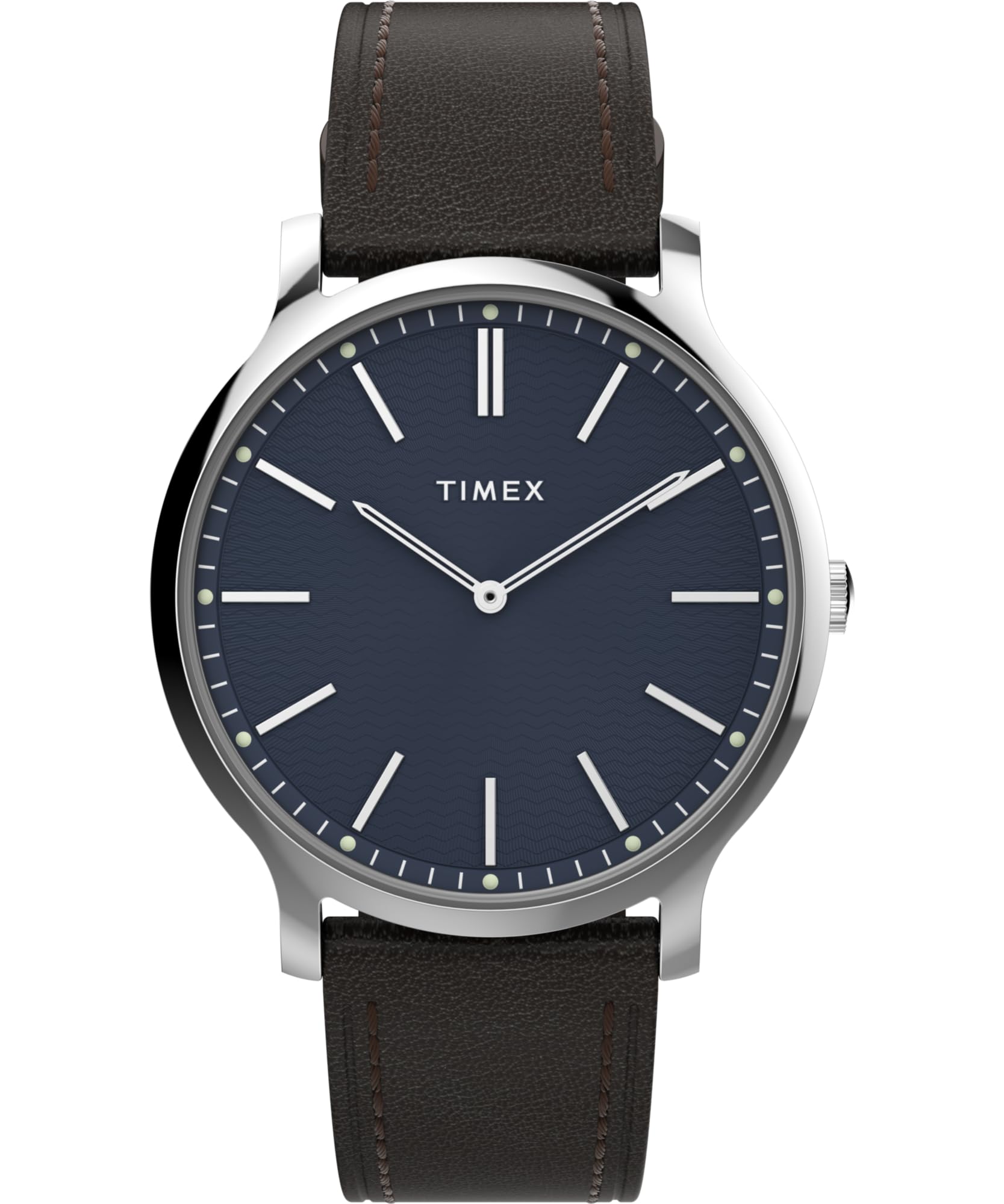 

Часы Timex Men s Gallery 40 мм, коричневый/синий/серебристый тон. , ремень